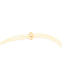 Brown Acrylic Drop Pendant White Cord Necklace - link has visual effect only