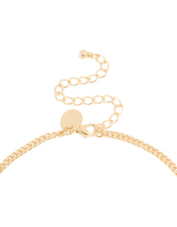Gold Plated Cubic Zirconia Pointed & Drop Pendant Layered Necklace - link has visual effect only
