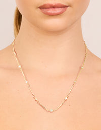Gold Plated Cubic Zirconia Bar Necklace - link has visual effect only