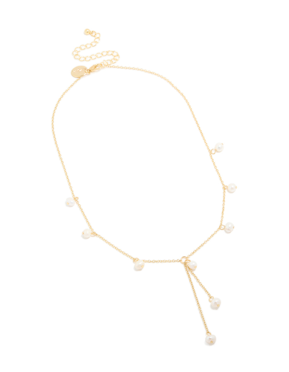 Gold Plated Freshwater Pearl Y-Necklace