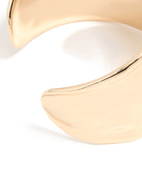 Gold Brown Stone Large Statement Wrist Cuff - link has visual effect only