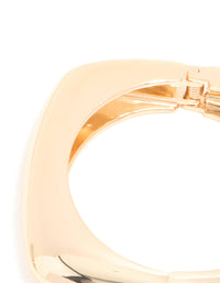 Gold Chunky Rectangle Hinged Bangle - link has visual effect only