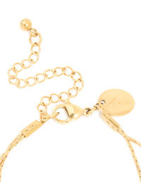 Waterproof Gold Plated Stainless Steel Pearl & Ball Layered Bracelet - link has visual effect only