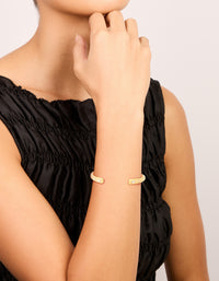 Waterproof Gold Plated Stainless Steel Diamante Celestial End Wrist Cuff - link has visual effect only