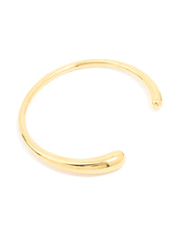 Waterproof Gold Plated Stainless Steel Irregular Ends Bangle - link has visual effect only