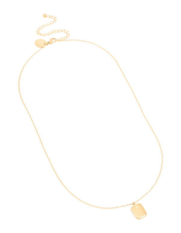 Waterproof Gold Plated Stainless Steel October Birth Flower Marigold Necklace
