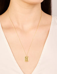 Waterproof Gold Plated Stainless Steel August Birth Flower Poppy Necklace - link has visual effect only