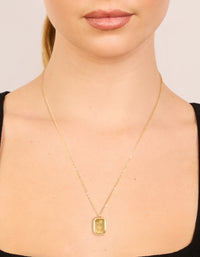 Waterproof Gold Plated Stainless Steel March Birth Flower Daffodil Necklace - link has visual effect only