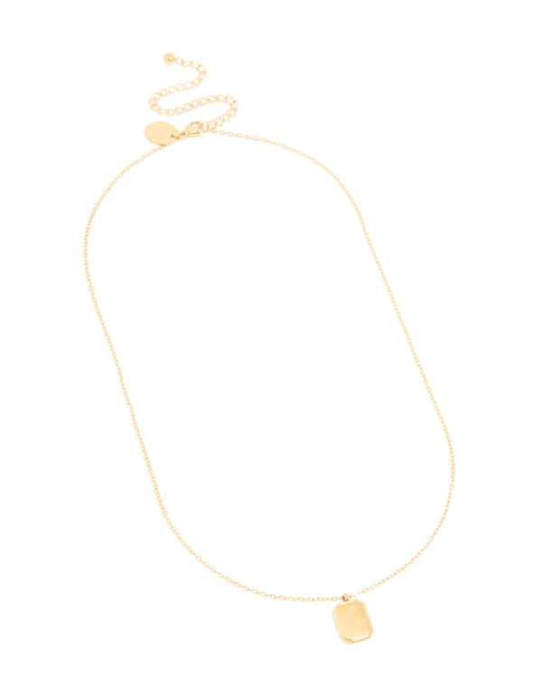 Waterproof Gold Plated Stainless Steel March Birth Flower Daffodil Necklace