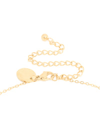 Waterproof Gold Plated Stainless Steel Birth Flower July Larkspur Necklace - link has visual effect only