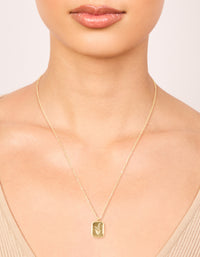 Waterproof Gold Plated Stainless Steel Birth Flower May Hawthorn Necklace - link has visual effect only