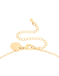 Waterproof Gold Plated Stainless Steel February Lilac Cubic Zirconia Birthstone Necklace & Earrings Set - link has visual effect only