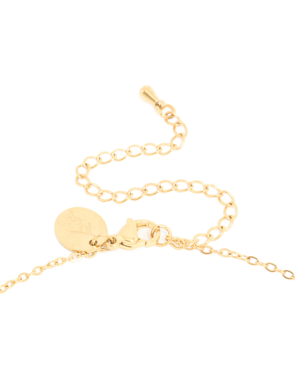 Waterproof Gold Plated Stainless Steel October Pink Cubic Zirconia Birthstone Necklace & Earrings Set