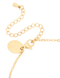 Waterproof Gold Plated Stainless Steel August Light Green Cubic Zirconia Birthstone Bracelet - link has visual effect only