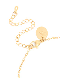 Waterproof Gold Plated Stainless Steel March Light Blue Cubic Zirconia Birthstone Bracelet - link has visual effect only