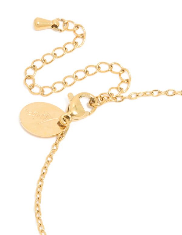 Waterproof Gold Plated Stainless Steel November Cubic Zirconia Birthstone Bracelet