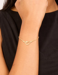 Waterproof Gold Plated Stainless Steel Cubic Zirconia Capricorn Zodiac Sign Bracelet - link has visual effect only