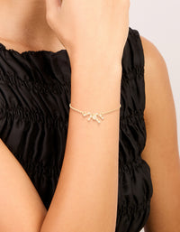 Waterproof Gold Plated Stainless Steel Cubic Zirconia Virgo Zodiac Sign Bracelet - link has visual effect only