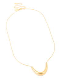 Waterproof Gold Plated Stainless Steel U-Shaped Pendant Necklace - link has visual effect only