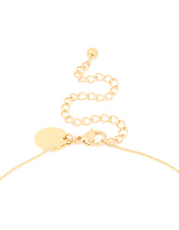 Waterproof Gold Plated Stainless Steel Multiple Dimple Discs Necklace - link has visual effect only