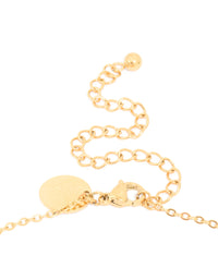 Waterproof Gold Plated Stainless Steel Red Glass Cherry Necklace - link has visual effect only