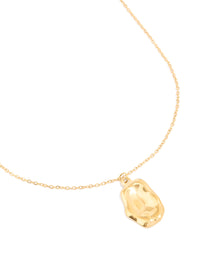 Waterproof Gold Plated Stainless Steel Organic Pendant Chain Necklace - link has visual effect only