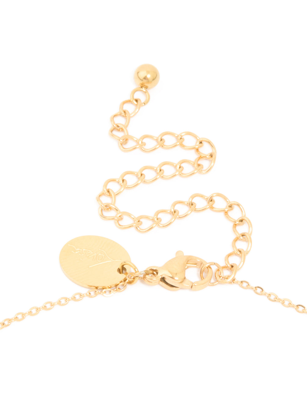 Waterproof Gold Plated Stainless Steel Flower Pendant Necklace