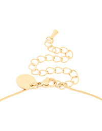 Waterproof Gold Plated Stainless Steel Tigers Eye Semi Precious Stone Disc Necklace - link has visual effect only