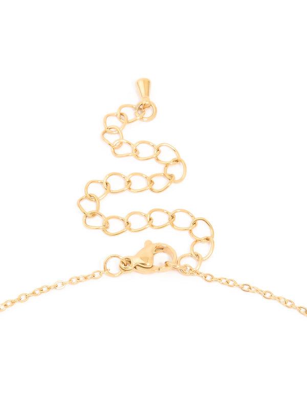 Waterproof Gold Plated Stainless Steel Cubic Zirconia Mini Butterfly Necklace