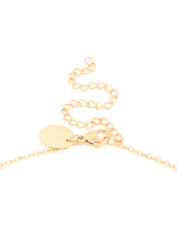 Waterproof Gold Plated Stainless Steel Cubic Zirconia Flower Outline Pendant Necklace - link has visual effect only