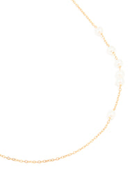 Waterproof Gold Plated Stainless Steel Pearls Necklace - link has visual effect only