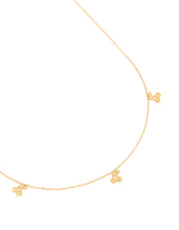 Waterproof Gold Plated Stainless Steel Mini Cherry Charms Necklace - link has visual effect only