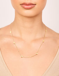 Waterproof Gold Plated Stainless Steel Micro Hearts Necklace - link has visual effect only