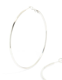 Waterproof Stainless Steel Hoop Earrings 55 MM - link has visual effect only