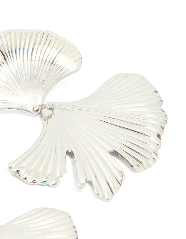 Waterproof Stainless Steel Statement Petal Earrings
