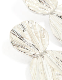 Waterproof Stainless Steel Double Textured Drop Earrings - link has visual effect only