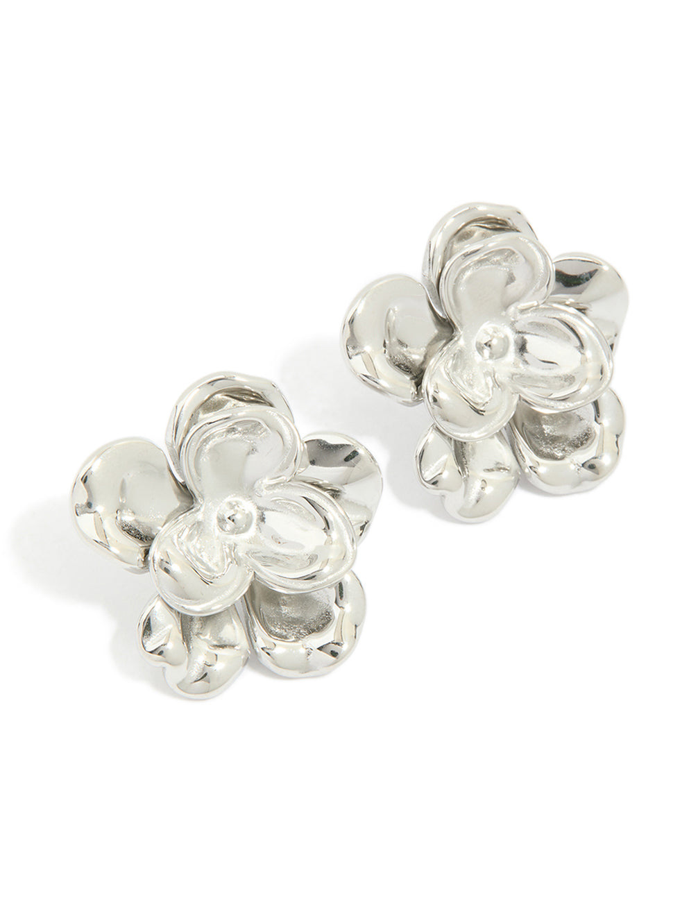 Waterproof Stainless Steel Mini Double Daisy Earrings