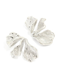 Waterproof Stainless Steel Flower Petal Fan Earrings - link has visual effect only
