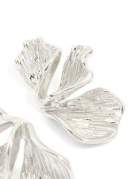 Waterproof Stainless Steel Flower Petal Fan Earrings - link has visual effect only