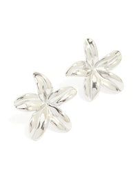 Waterproof Stainless Steel Small 5-Petal Flower Earrings - link has visual effect only