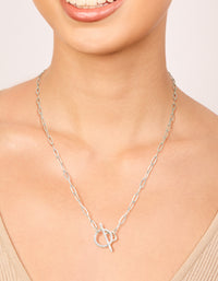 Waterproof Stainless Steel Cubic Zirconia T-Bar Necklace - link has visual effect only