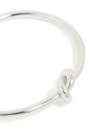 Waterproof Stainless Steel Basic Knotted Centre Wrist Cuff - link has visual effect only