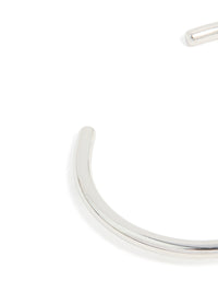 Waterproof Stainless Steel Basic Knotted Centre Wrist Cuff - link has visual effect only