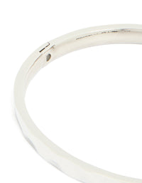 Waterproof Stainless Steel Hammered Hinged Bangle - link has visual effect only