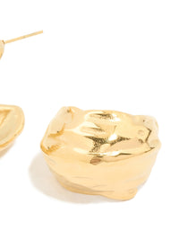 Waterproof Gold Plated Stainless Steel Curved Hoop Earrings - link has visual effect only
