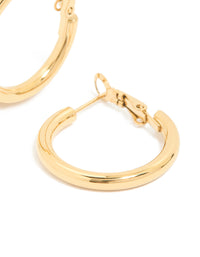 Waterproof Gold Plated Stainless Steel Hoop Earrings 30 MM - link has visual effect only