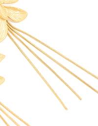 Waterproof Gold Plated Stainless Steel Flower Snake Chain Earrings - link has visual effect only