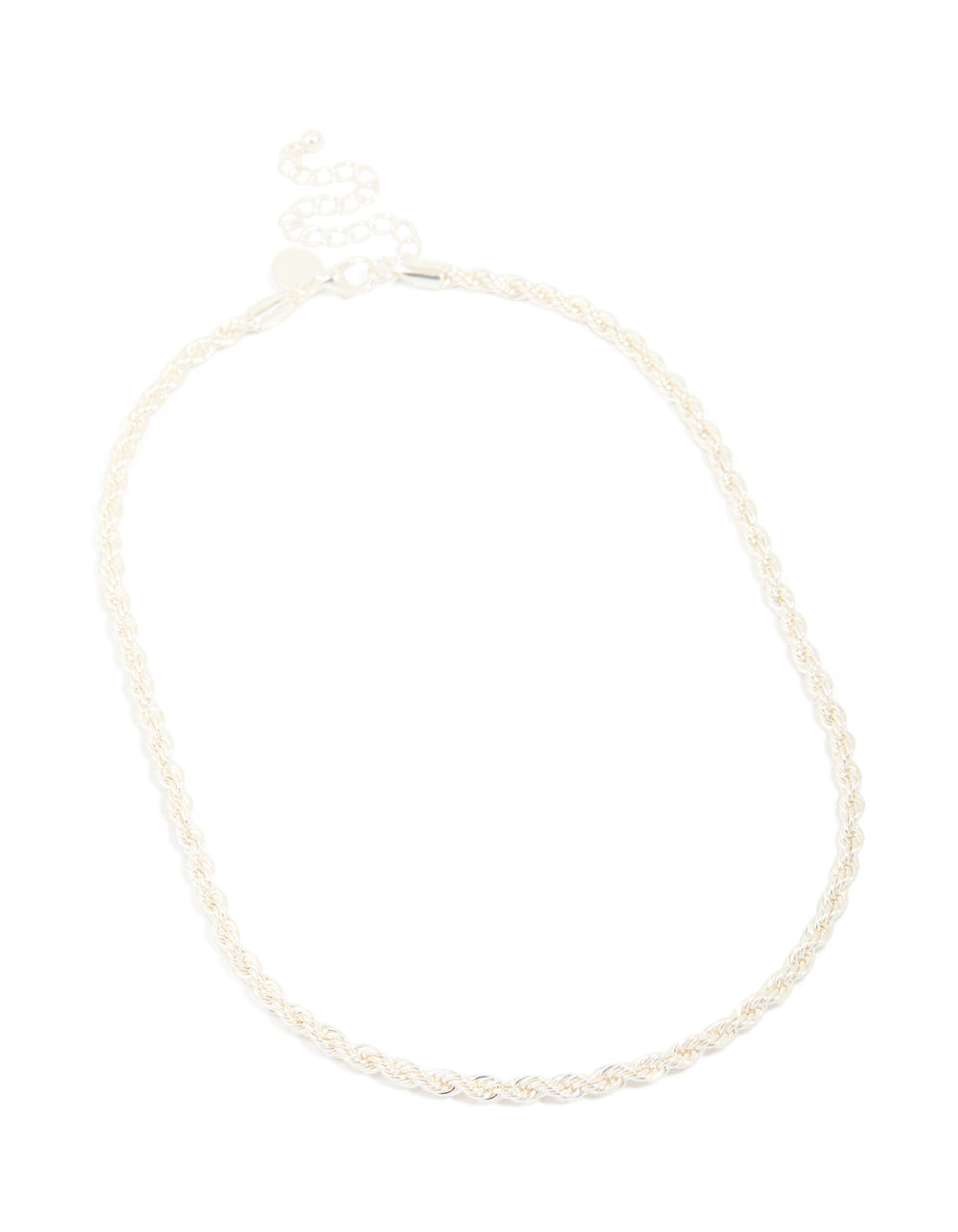 Silver Twisted Basic Chain Necklace