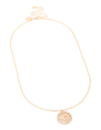Gold Diamante Tree Of Life Necklace - link has visual effect only