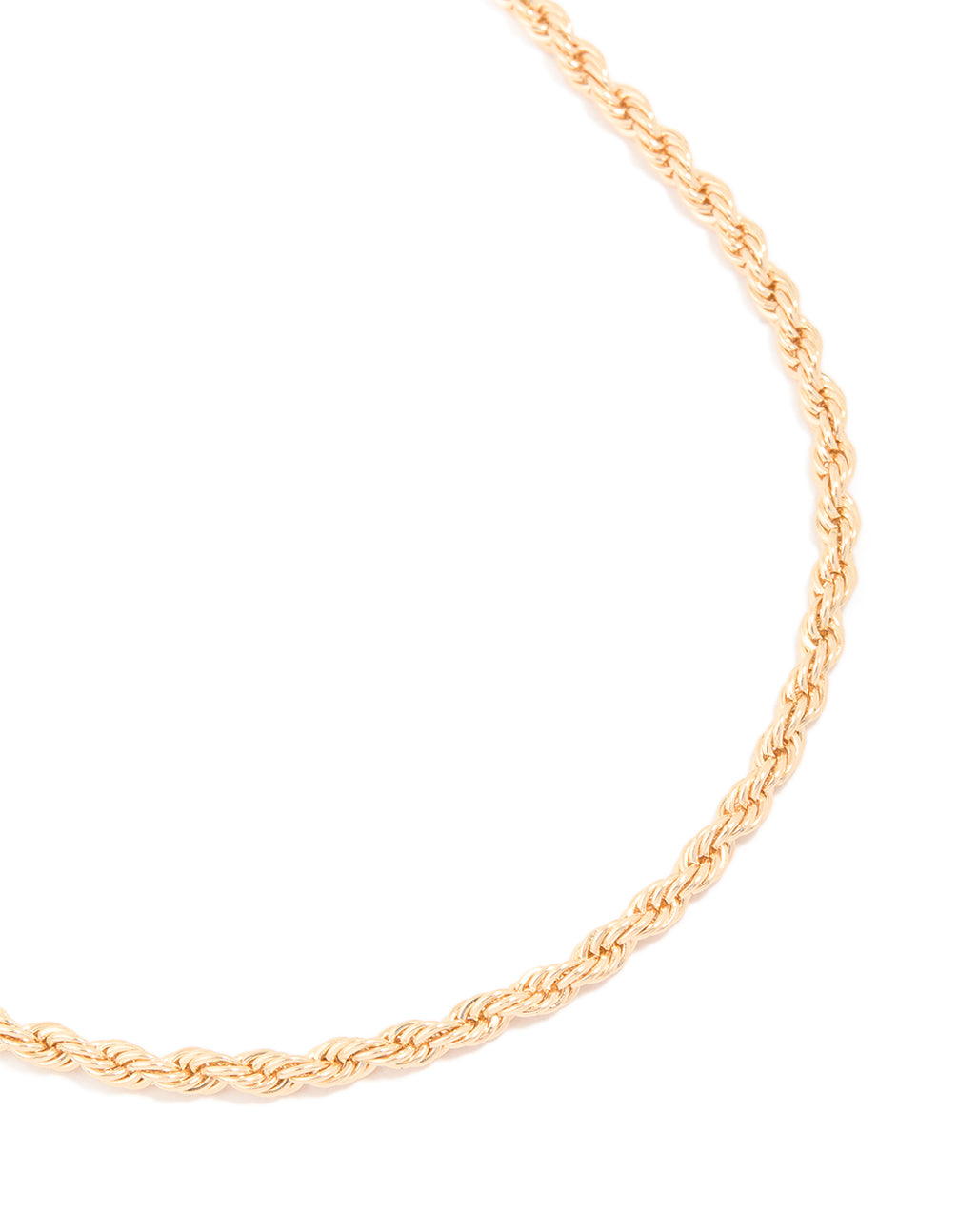 Gold Twisted Basic Chain Necklace